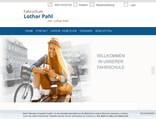 Tablet Screenshot of fahrschule-pahl.de